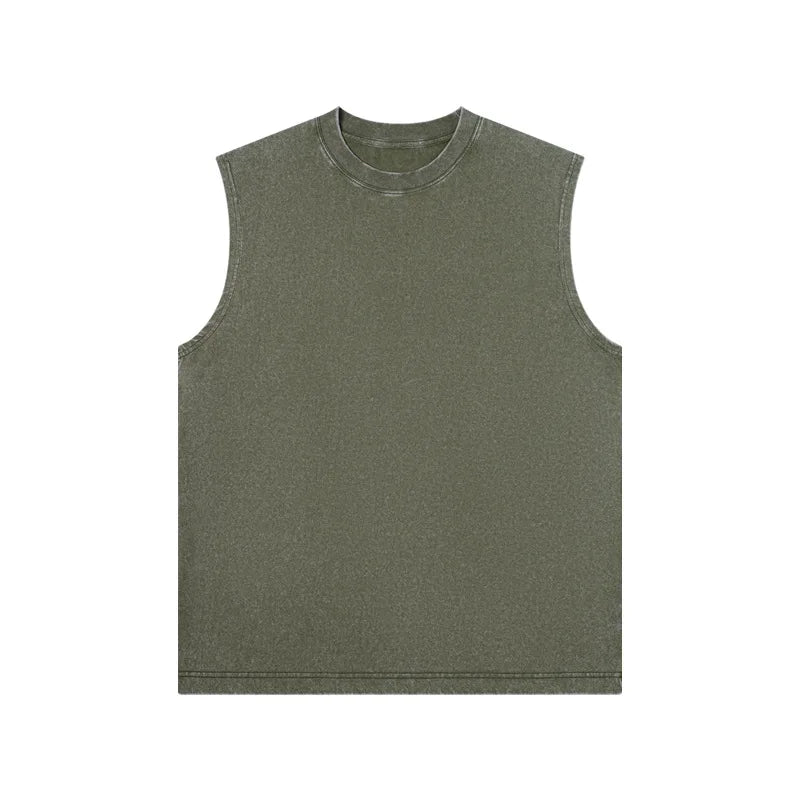 Pure Cotton Mens Sleeveless Vest Casual Summer Streetwear