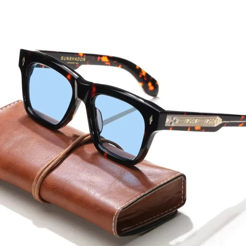 Fashion Top Design Handmade Square Acetate Sunglasses Men Women Classic Sunglasses Outdoor UV400 Protection Eyewear Custom Logo