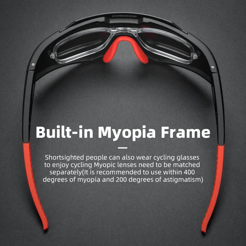 ROCKBROS Cycling Glasses Photochromic Bike Bicycle Glasses Polarized Men Sunglasses MTB Road Cycling Eyewear Protection Goggles
