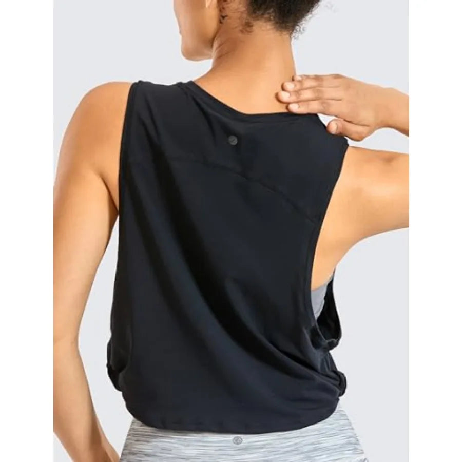 Women's Bamboo Fiber Armhole Tank for Workout and Yoga Sleeveless
