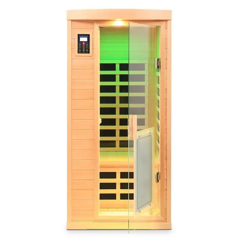 Low EMF Front Door Infrared Heating Sauna Room For One