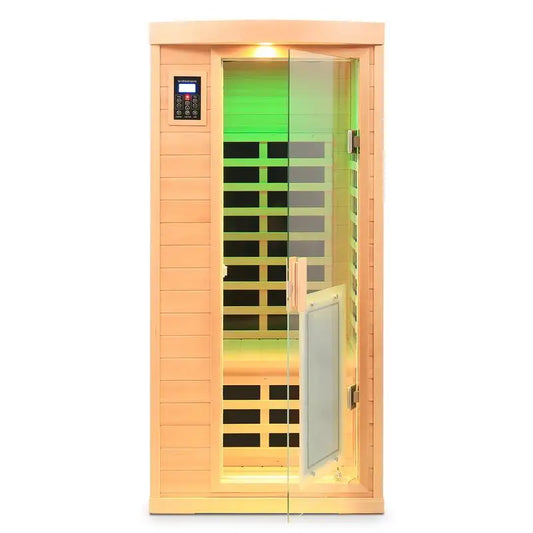 Low EMF Front Door Infrared Heating Sauna Room For One