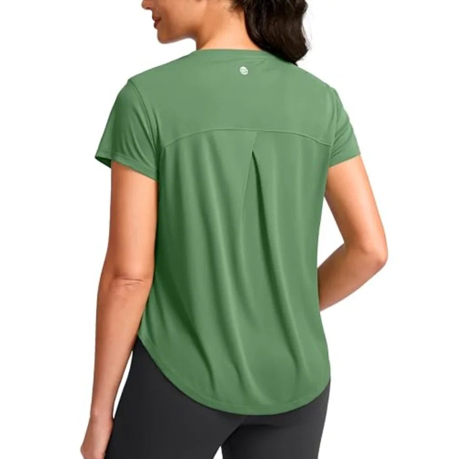 G Gradual Women's Workout Tops Short Sleeve Lightweight Athletic Yoga Running Shirts Loose Fit Quick Dry Gym T-Shirts