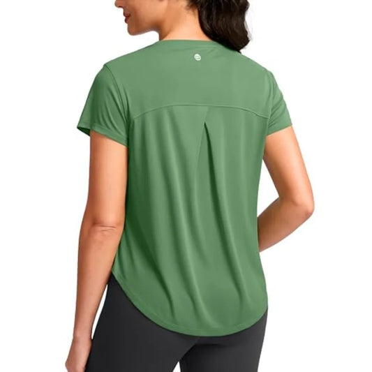 G Gradual Women's Workout Tops Short Sleeve Lightweight Athletic Yoga Running Shirts Loose Fit Quick Dry Gym T-Shirts