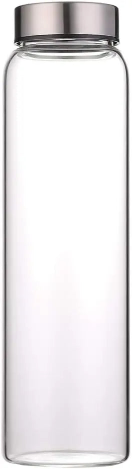 Glass Water Bottle 32 oz with Neoprene Sleeve Leak Proof Lid Reusable for Home Office