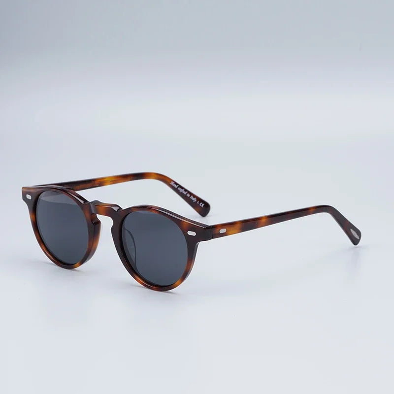 Oliver Gregory Peck Sunglasses Women Acetate Retro Round Polarized Vintage Driving Glasses Shades for Women Designer Sunglasses