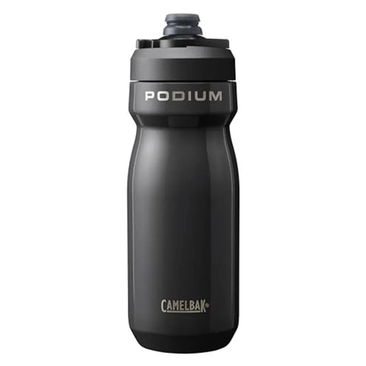 Podium Steel Insulated Stainless Steel Bike Water Bottle, Long‑Lasting Cold Hydration for Cycling Performance, 18oz, Black