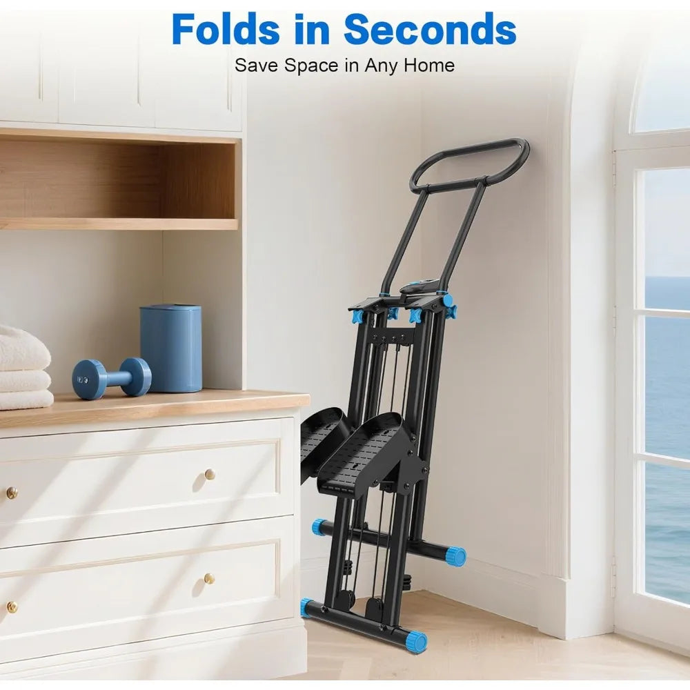 HXD-ERGO Home Stair Stepper 6 Adjustable Resistance Vertical Climber Cardio Fitness Machine for Home Gyms