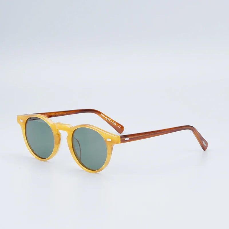 Oliver Gregory Peck Sunglasses Women Acetate Retro Round Polarized Vintage Driving Glasses Shades for Women Designer Sunglasses