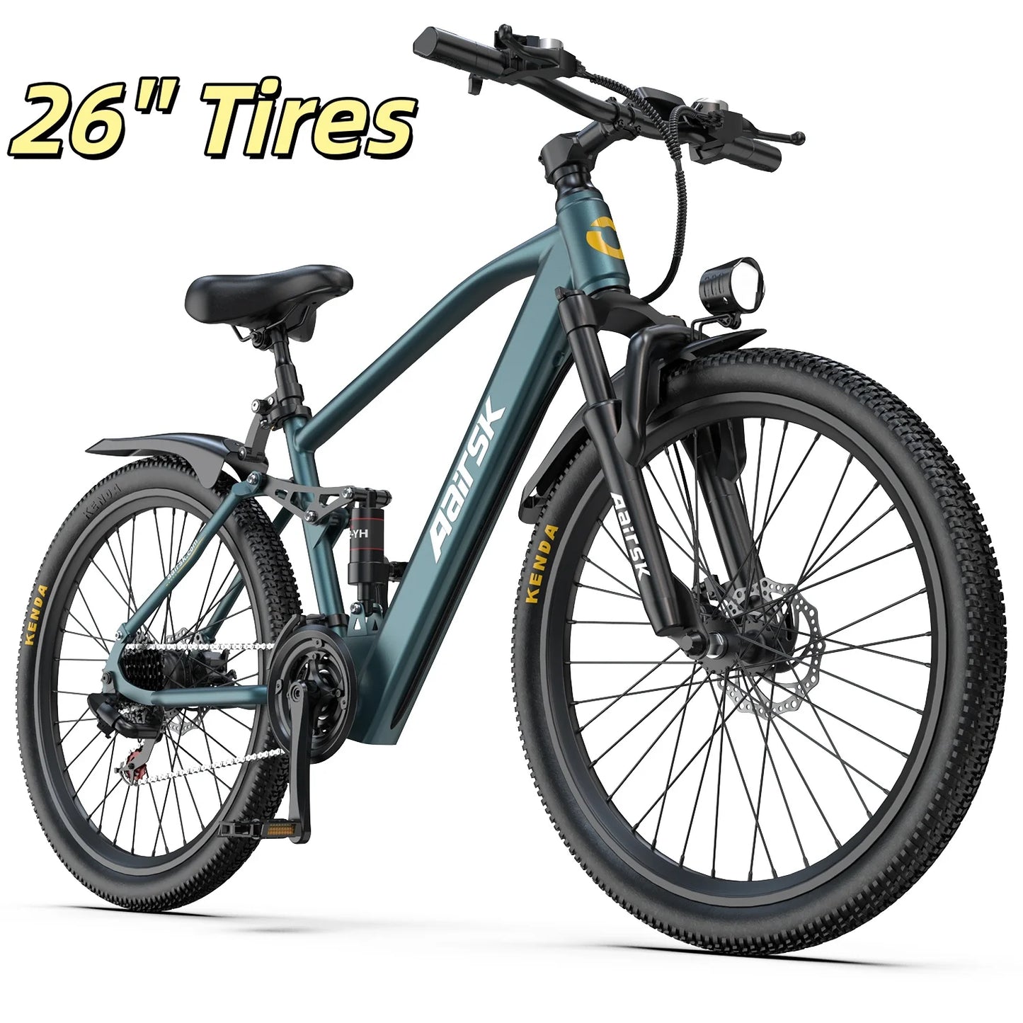 Electric Bike for Adults, 750W Peak Ebike, 40Miles 25MPH Electric Mountain Bike, 24''/26" Adult Electric Bicycle with 36V Battery, 21 Speed, Full Suspension, UL 2849 Certified