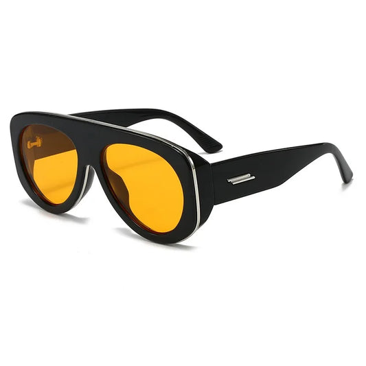 Fashion Oversized Pilot Shield Sunglasses Women Luxury Brand Vintage Y2K Punk Sun Glasses for Ladies Trendy Outdoor Eyewear